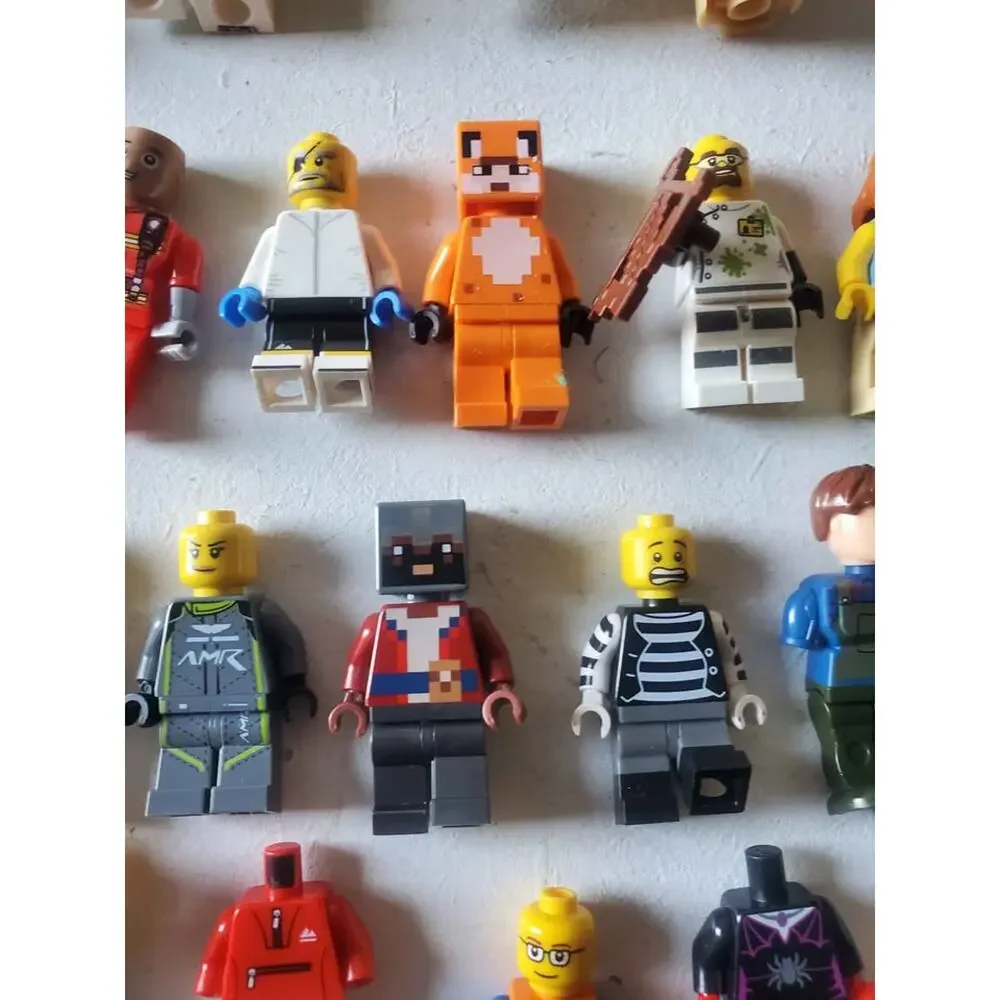 LEGO Minifigure Lot – Marvel, Minecraft, City Figures + Accessories (60+ Pieces)